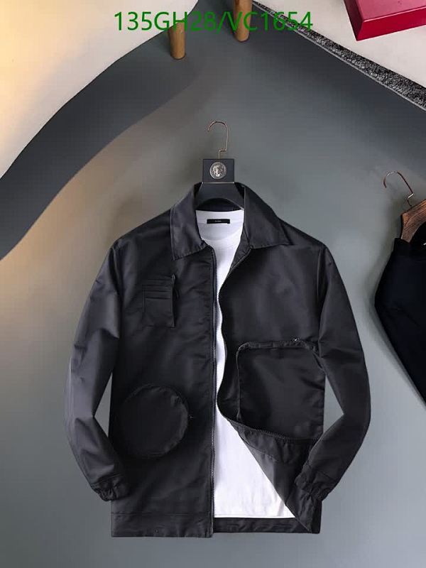 Louis Vuitton Men's Stylish Black Polyester Fiber Jacket - VC1654 2 Louis Vuitton Men's Stylish Black Polyester Fiber Jacket - VC1654