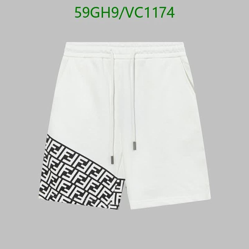Fendi Men's White Cotton Beach Shorts with Iconic FF Logo Pattern 5 Fendi Men's White Cotton Beach Shorts with Iconic FF Logo Pattern