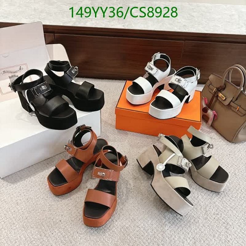 Hermès Women's Platform Sandals - Genuine Leather, 7.5CM Heel