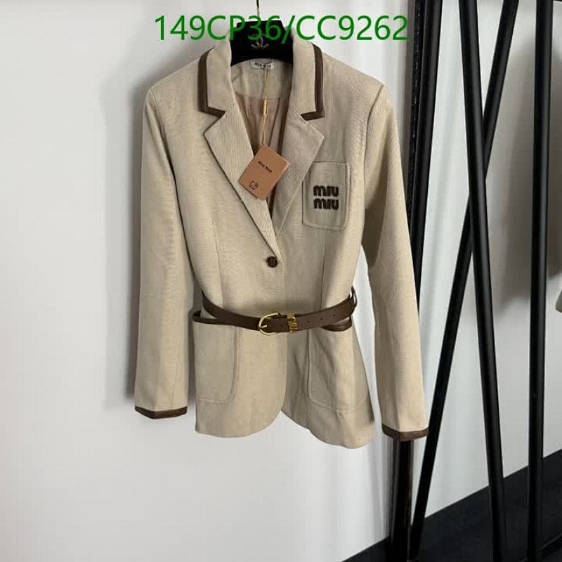 Miu Miu Women's Cotton Belted Blazer - Beige, Size M