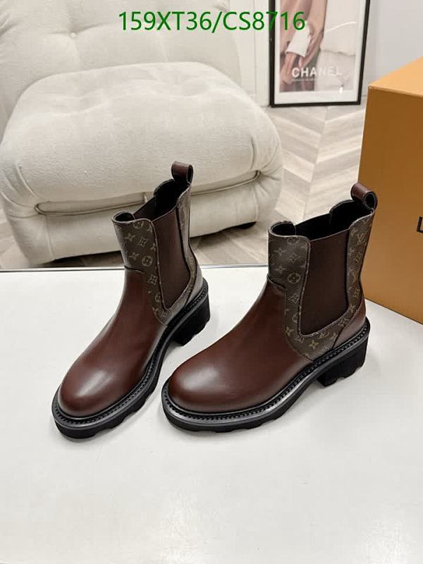 Women's Brown Leather Chelsea Boots with Signature Monogram Detail