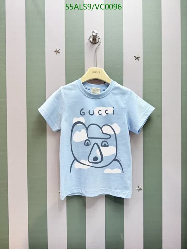 Gucci Kids Light Blue Cotton T-Shirt with Bear Cloud Print - Sizes 90-140cm