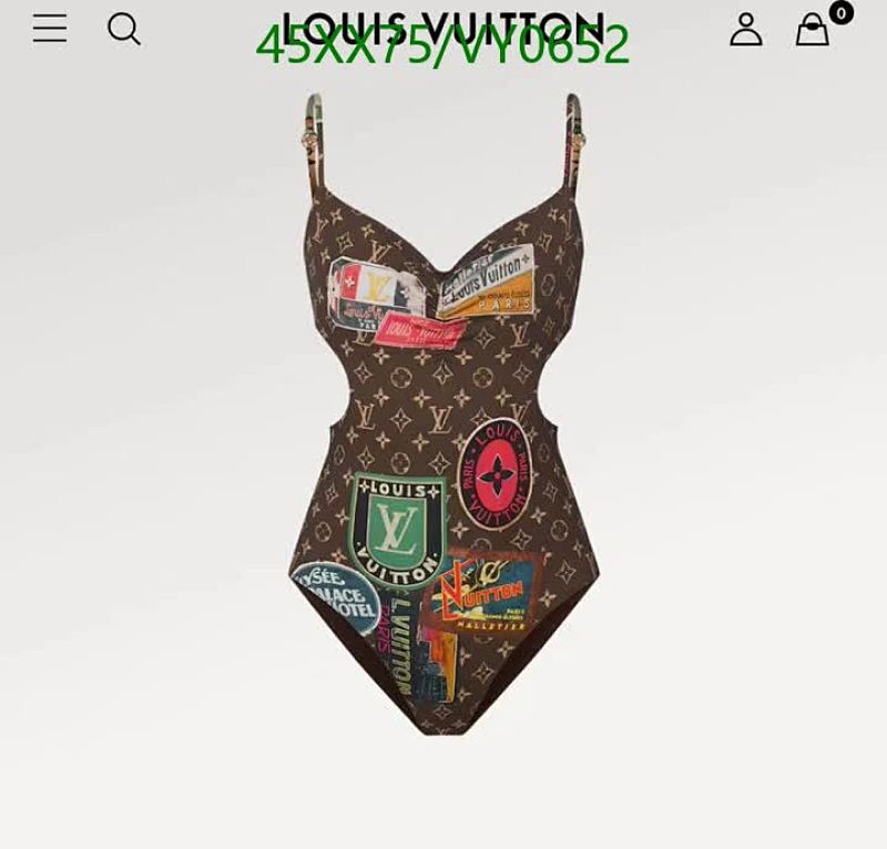 Louis Vuitton Monogram Patchwork One-Piece Swimsuit - Iconic Style