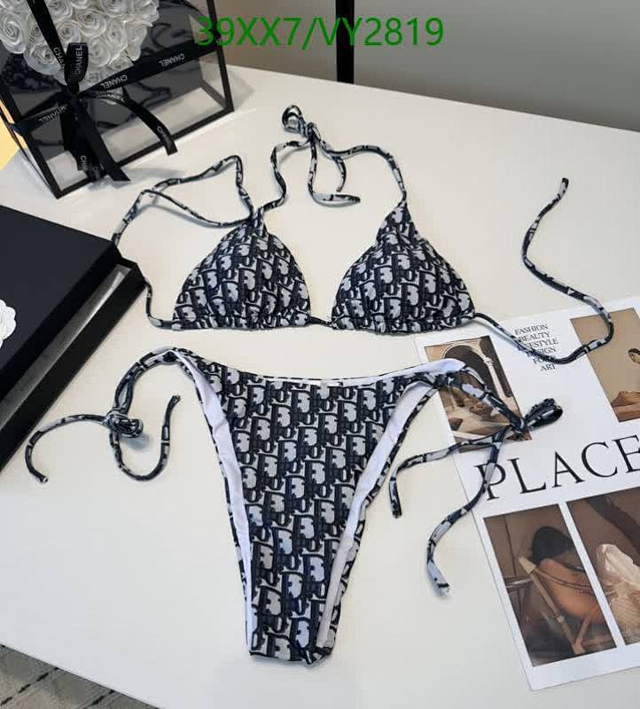 Dior Oblique Triangle Bikini Top & Bottom Set - Luxurious Swimwear for Women