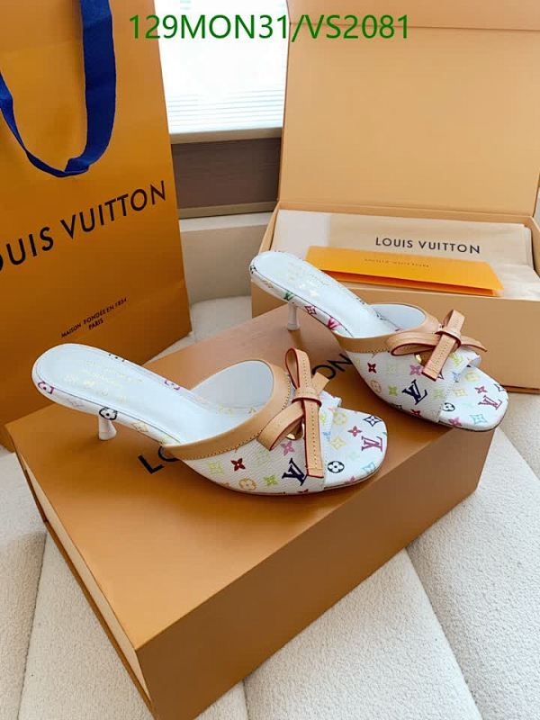 Products 26 Louis Vuitton Women's Monogram Mules - Elegant Sheepskin & Cowhide Heels