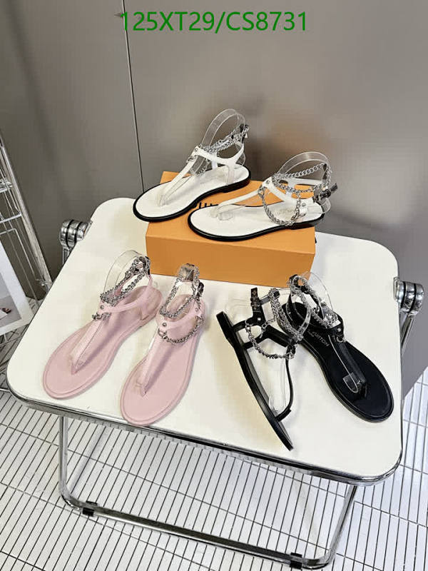 Louis Vuitton Women's Chain Embellished Thong Sandals - Summer Footwear