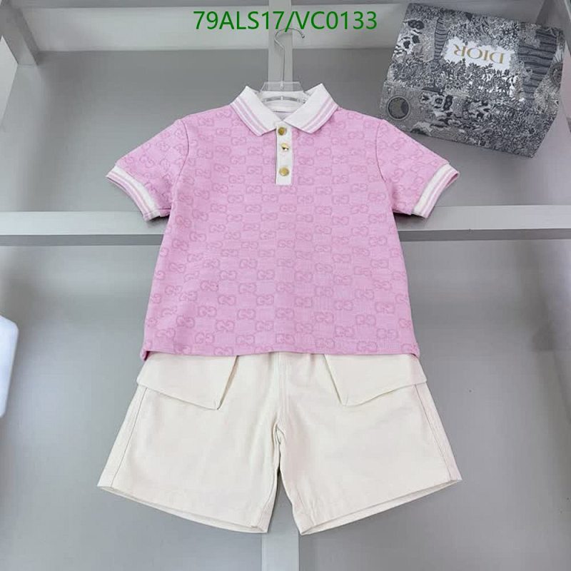 Gucci Kids Pink GG Monogram Cotton Polo Shirt & Shorts Set