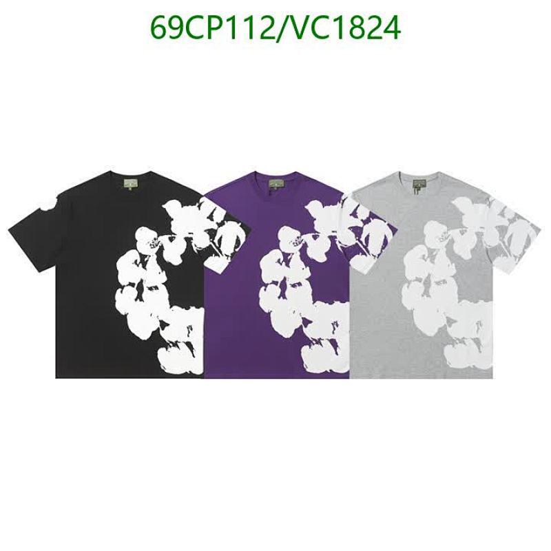 Denim Tears Floral Print Short Sleeve T-Shirt - Unisex Cotton Crew Neck Top