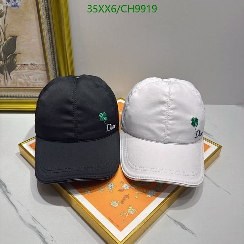 Dior Clover Baseball Cap - Black & White