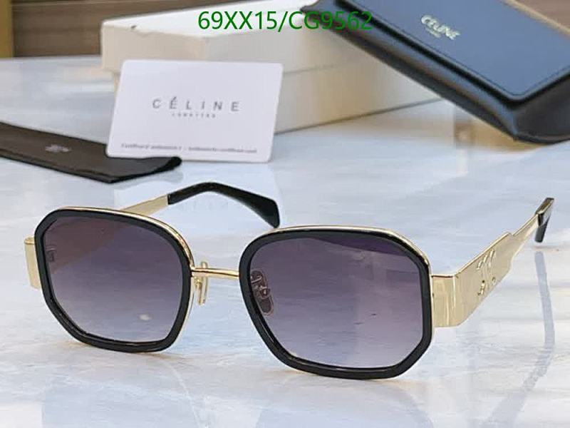 Celinee CG9562 Geometric Sunglasses with Gold Accents and Gradient Lenses