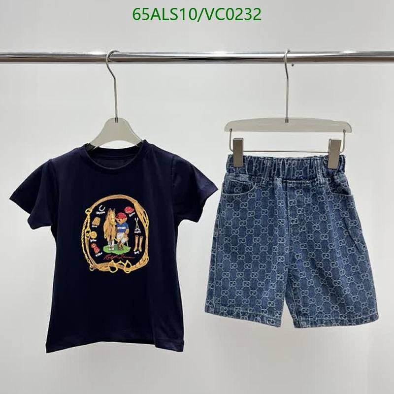 Gucci Kids' Cotton T-Shirt & Denim Shorts Set - Stylish & Comfy Outfit