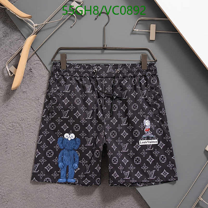 Louis Vuitton Monogram Beach Shorts with KAWS and Mickey Mouse Print