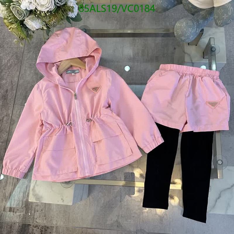 Prada Kids Pink Hooded Jacket & Shorts Set - Polyester Fiber
