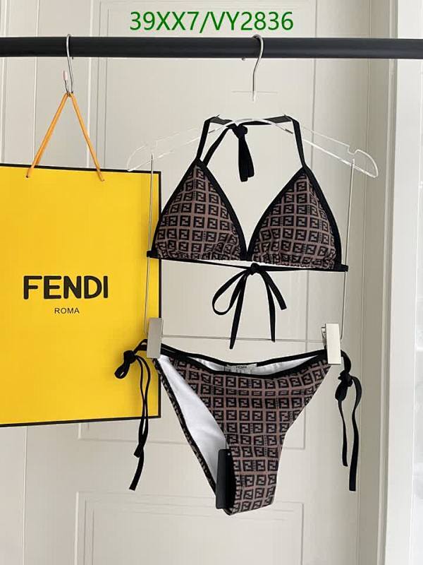 Fendi FF Motif Triangle Bikini Set - Stylish Two-Piece Swimwear for Women