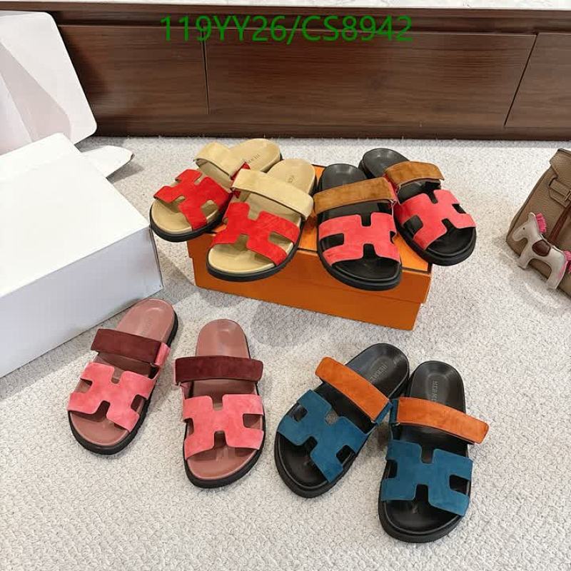 Hermès Men's Genuine Leather H-Design Sandals - Comfortable & Stylish