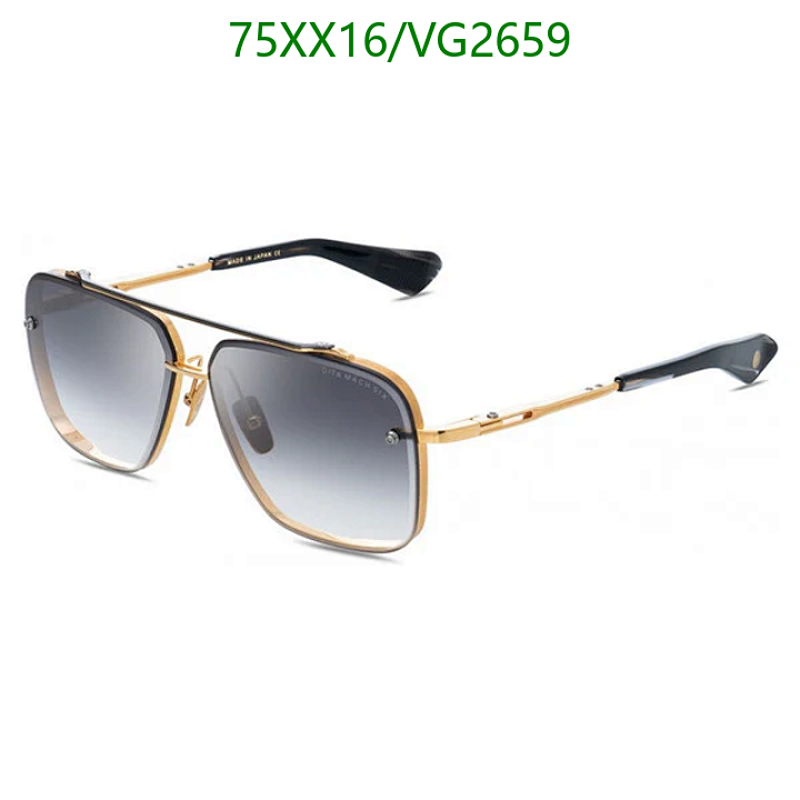 Dita Mach-Six Aviator Sunglasses for Men - Stylish Gold Frame & Gradient Lenses