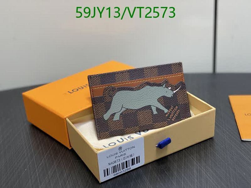Louis Vuitton Damier Ebene Rhinoceros Card Holder Wallet - Mirror Quality 9 Louis Vuitton Damier Ebene Rhinoceros Card Holder Wallet - Mirror Quality