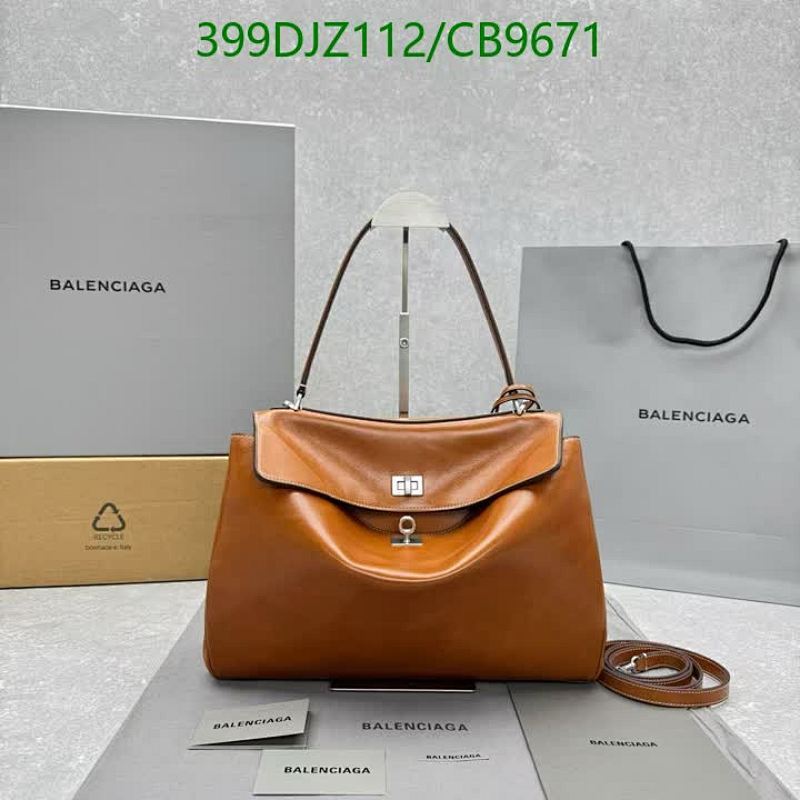 Balenciaga Leather Top Handle Bag - Classic Brown, Medium Size