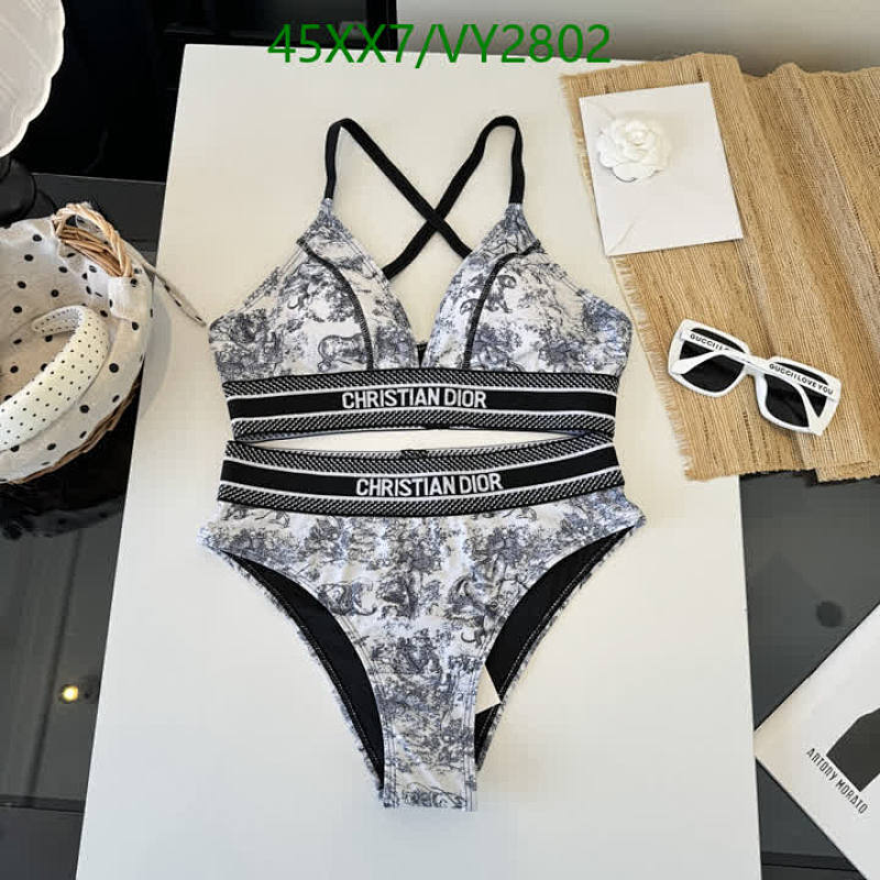 Christian Dior Toile de Jouy Inspired Two-Piece Swimsuit for Women