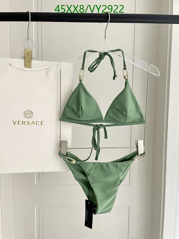 Products 26 Versace Women's Triangle Bikini Set - Stylish Green Swimwear for Summer