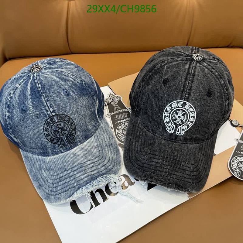 Chrome Hearts Distressed Denim Baseball Cap