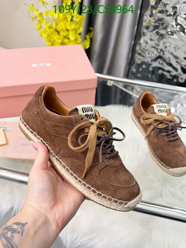 Miu Miu Women's Suede Espadrille Sneakers - Brown 7 Miu Miu Women's Suede Espadrille Sneakers - Brown