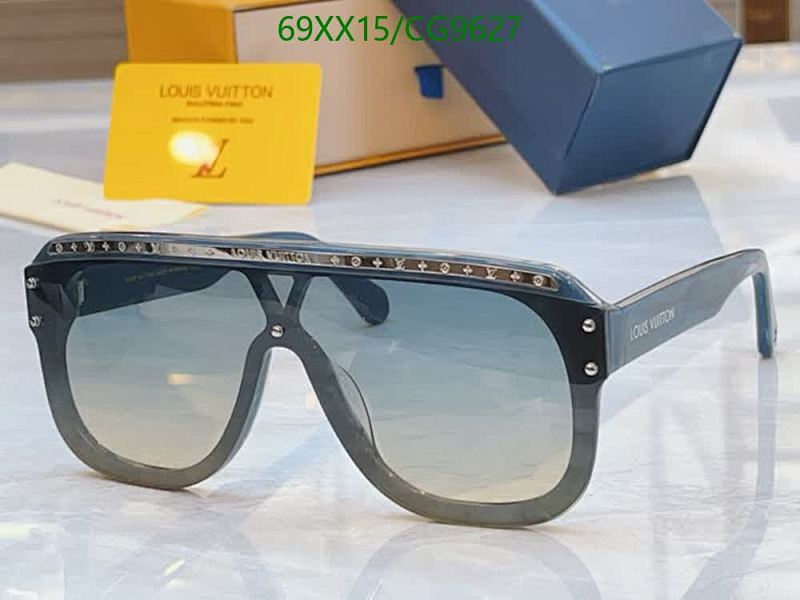 Louis Vuitton Square Shield Sunglasses Blue Gradient Lenses