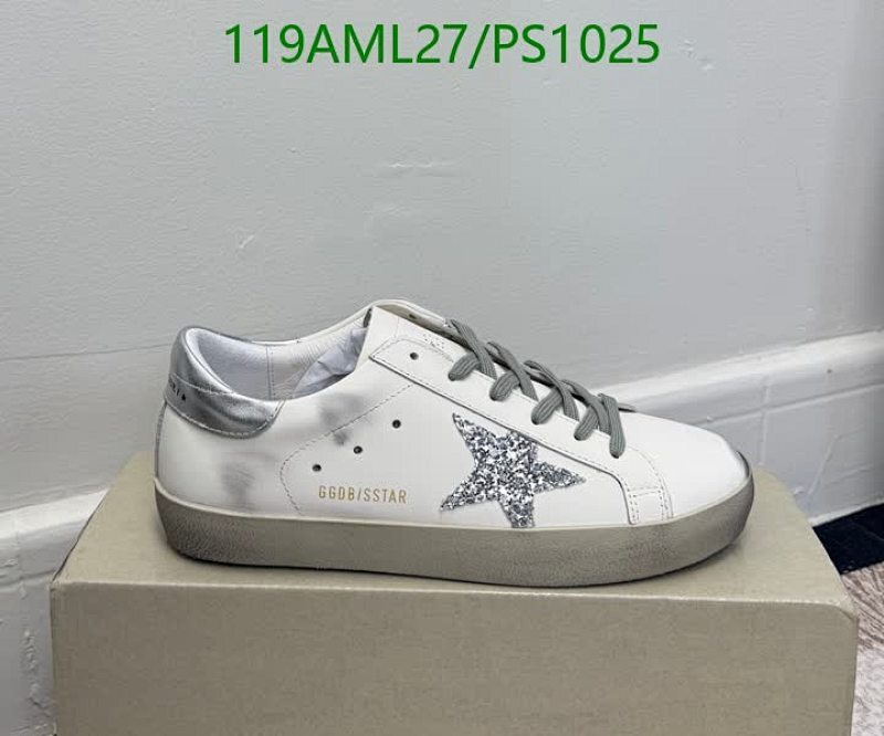 Golden Goose Unisex Superstar Sneakers - White Leather with Silver Glitter Star