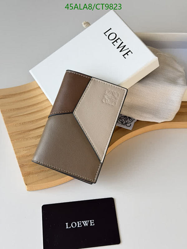 Loewe Colorblock Leather Bifold Wallet - Compact & Stylish Design