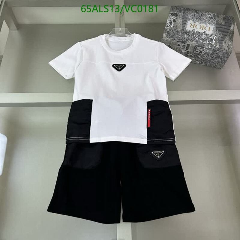 Prada Kids Cotton T-Shirt and Shorts Set - White/Black