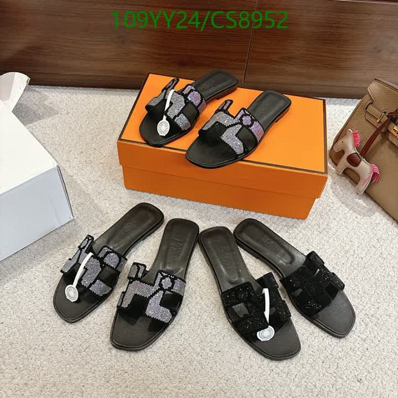 Hermès Women's Embellished H-Slides - Luxurious Leather Sandals
