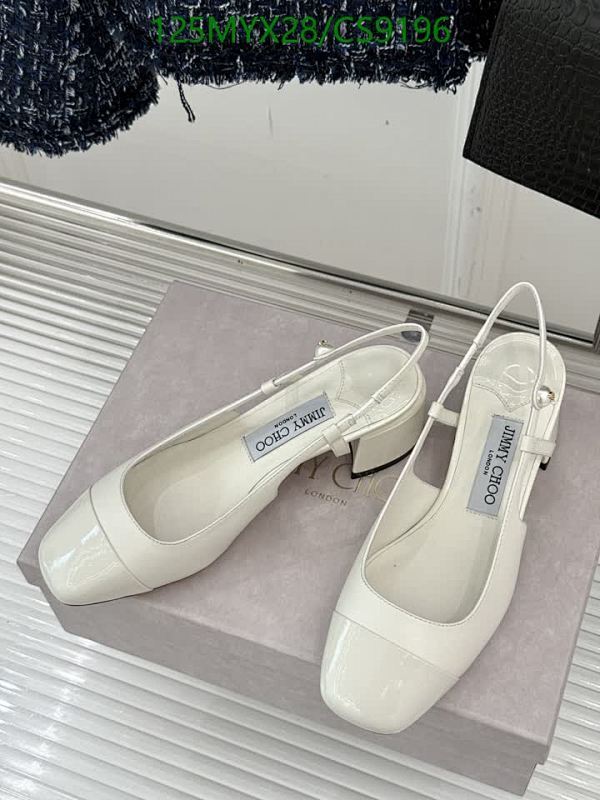 Jimmy Choo Women's Slingback Heels - White Sheepskin & Leather