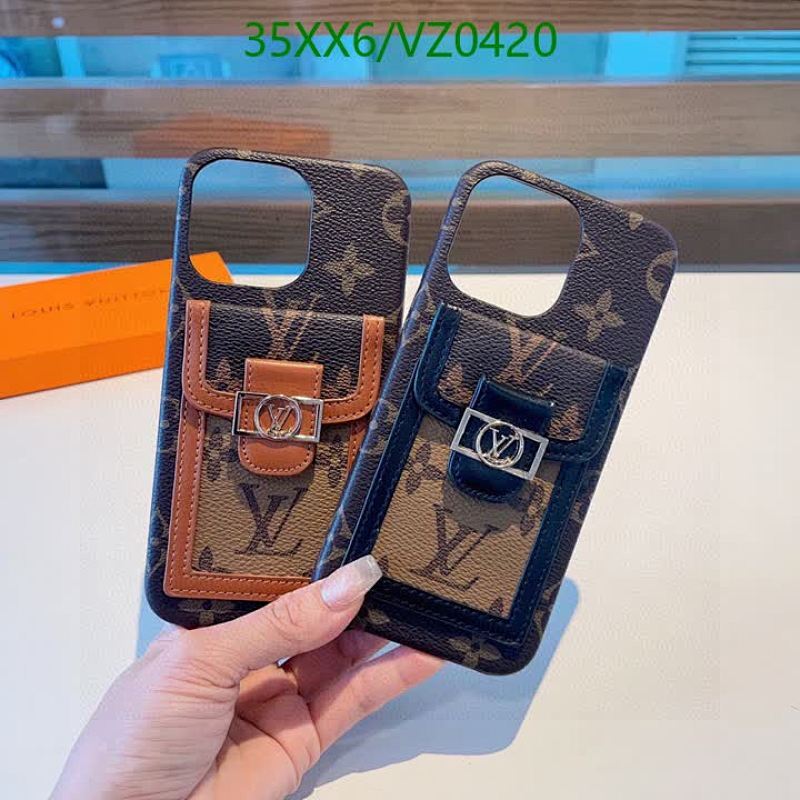 Louis Vuitton Monogram Phone Case with Card Holder for All iPhone Models