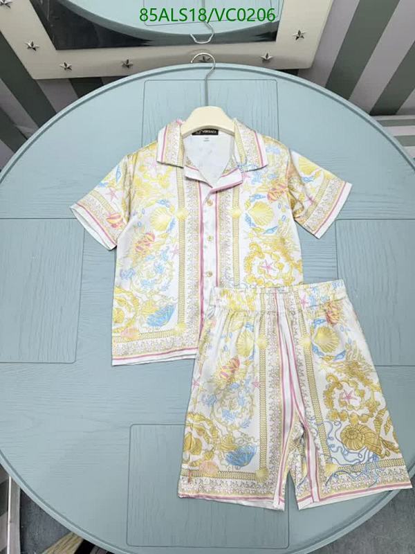Versace Kids Cotton Printed Short Sleeve Shirt & Shorts Set
