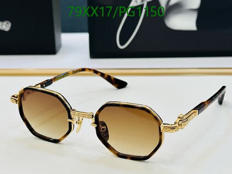 Chrome Hearts Octagonal Sunglasses PG1150 Gold Tortoiseshell Gradient Lenses