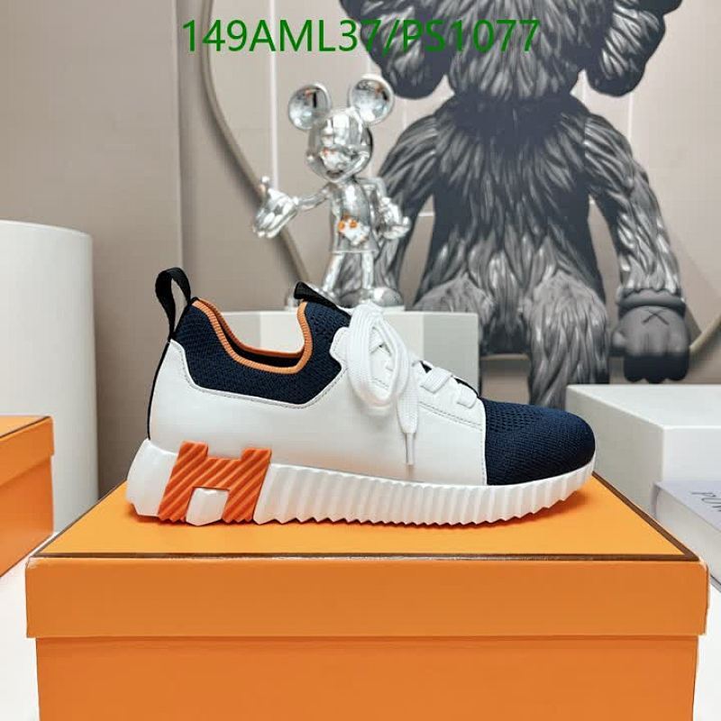 Hermes Men's Breathable Mesh & Sheepskin Sneakers
