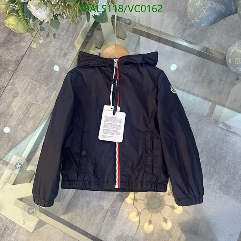 Moncler Kids Navy Hooded Zip-Up Jacket for Boys & Girls
