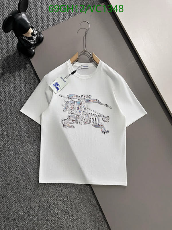 Burberry Cotton Short Sleeve T-Shirt with Unique Equestrian Knight Design