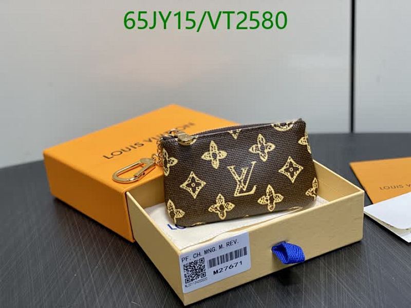Louis Vuitton Monogram Key Pouch - Compact Wallet with Key Ring & Zipper 16 Louis Vuitton Monogram Key Pouch - Compact Wallet with Key Ring & Zipper