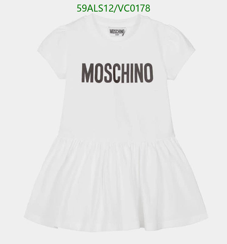 Moschino Kids White Cotton Logo Dress - Sizes 90-150