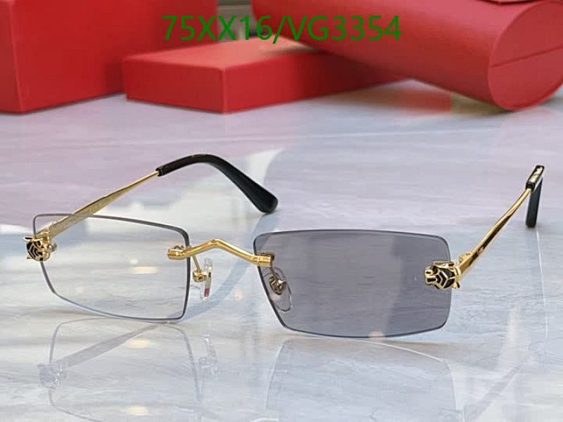 Cartier Rimless Panther Golden Frame Sunglasses - VG3354 Luxury Eyewear
