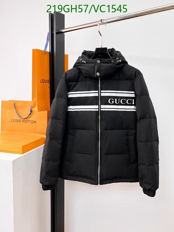 Gucci Men's Black Goose Down Puffer Jacket with Hood - Premium Winter Coat