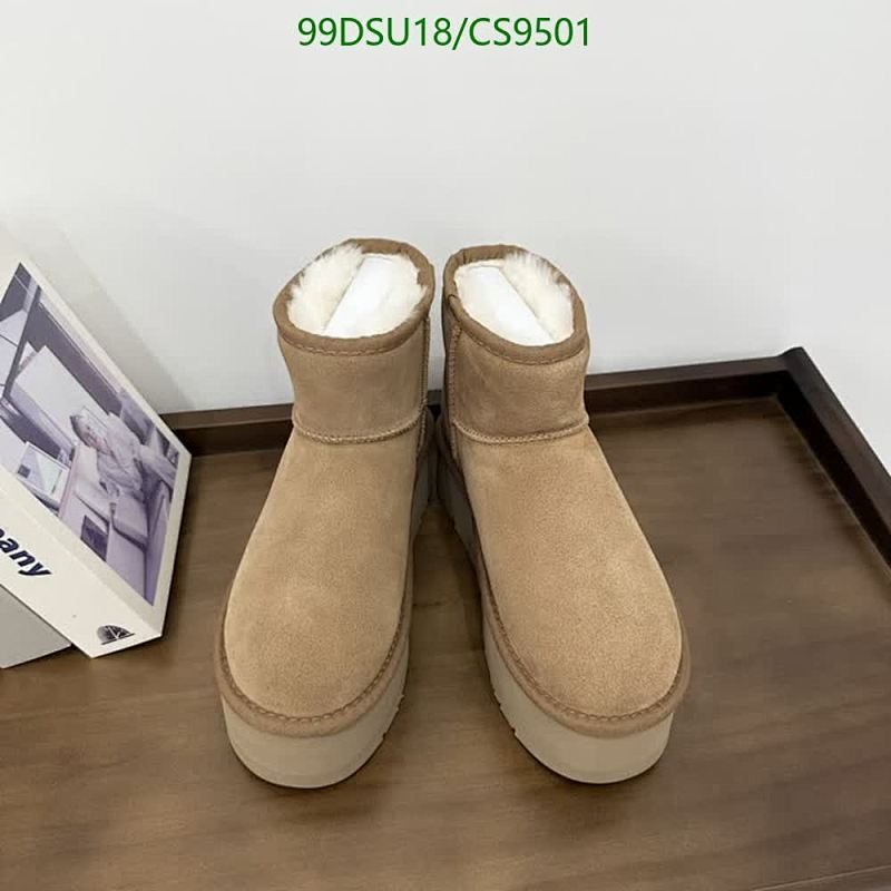 Women's Lambskin Platform Winter Boots - Cozy & Stylish