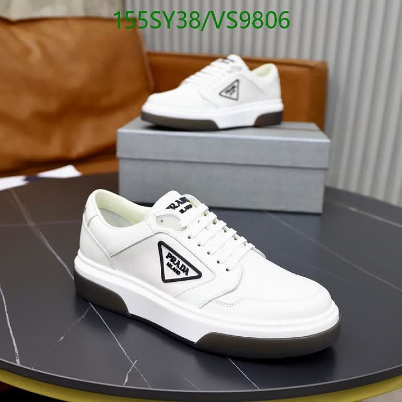 Prada Men's White Leather Low-Top Sneakers - EU 38-45
