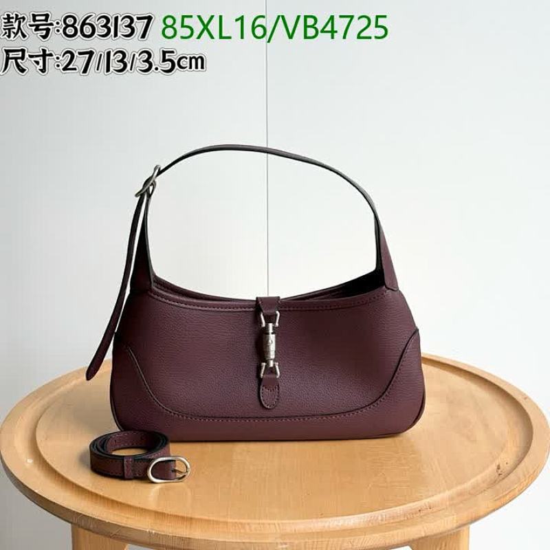 Gucci Jackie 1961 Small Hobo Bag in Genuine Leather - Burgundy
