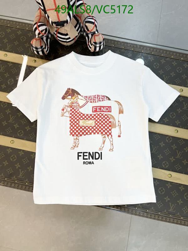 Fendi Kids' Cotton T-Shirt with Horse Print - Stylish & Comfortable Top for Children