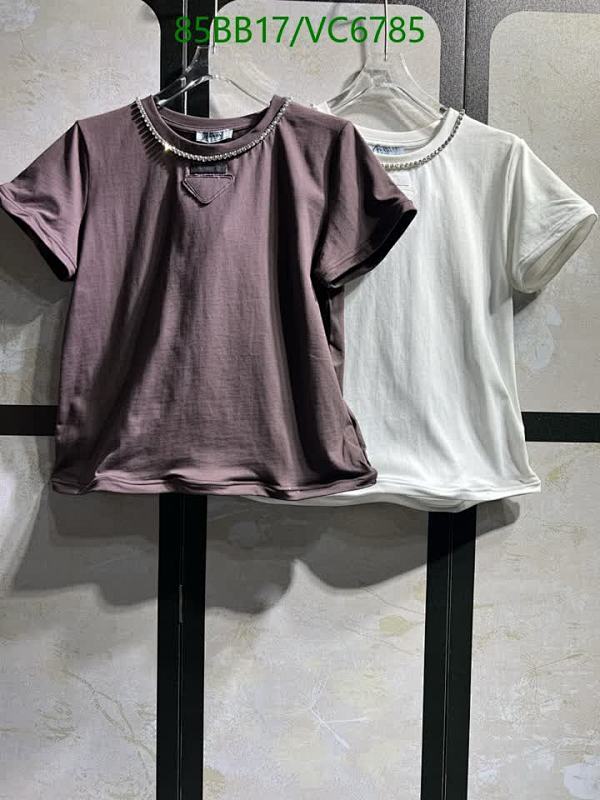 Prada Cotton T-Shirt with Embellished Neckline | Premium Short Sleeve Top