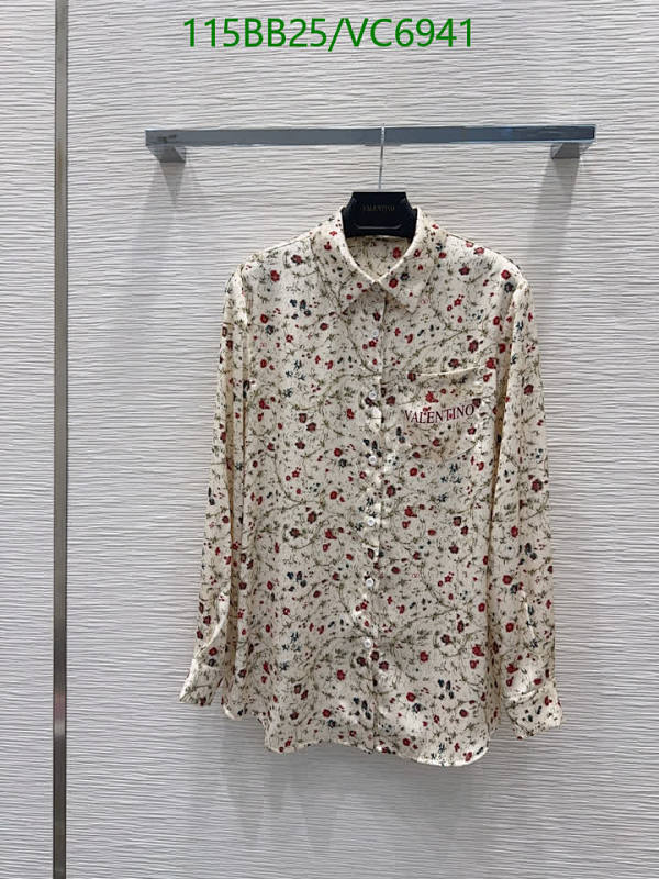 Valentino Floral Silk Blouse - Elegant Long Sleeve Button-Up Shirt for Women