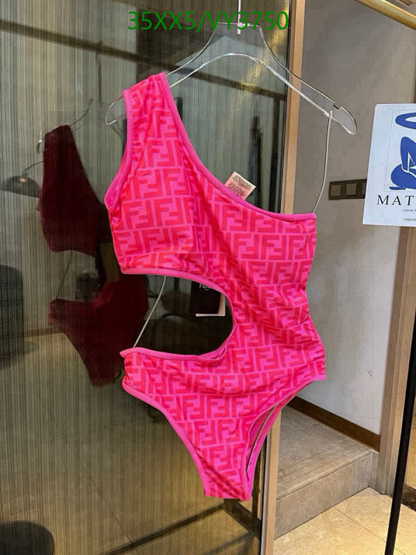 Fendi Women's One-Shoulder Logo Monogram Cut-Out Swimsuit in Vibrant Pink