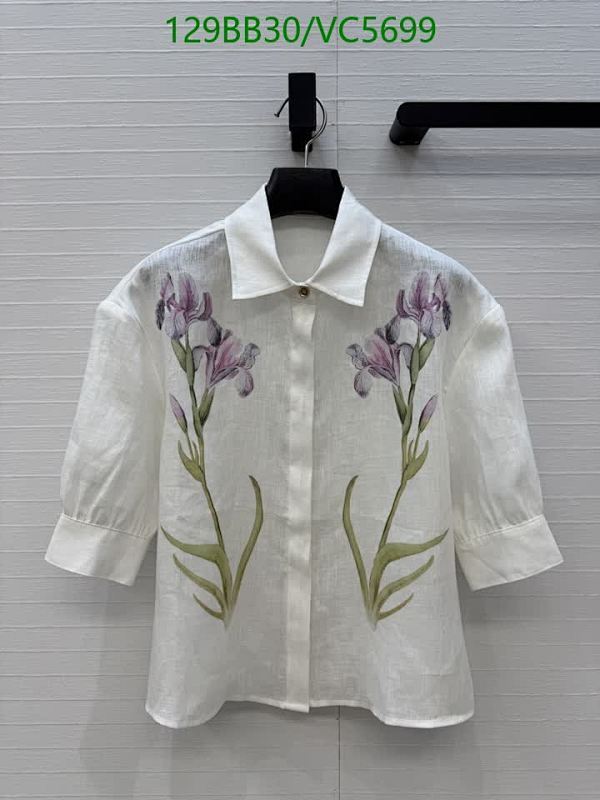 Alberta Ferretti Women's Linen Shirt with Iris Floral Print - Elegant & Breathable